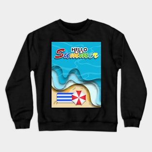 summer on the beach Crewneck Sweatshirt